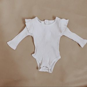Baby Girl Ruffle Sleeve Onesie